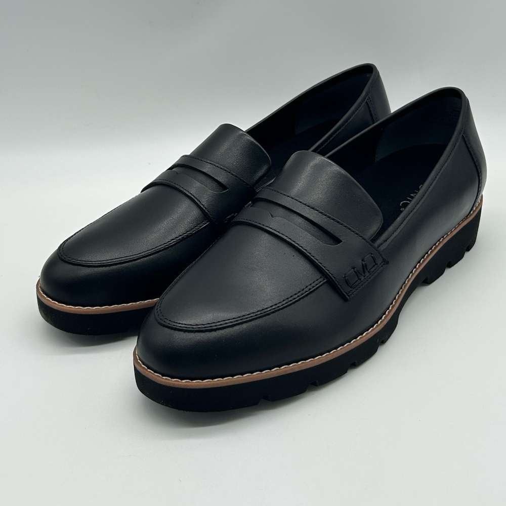 Vionic Cheryl II Black Nappa Leather Loafers – Women’s Size 6W – New In Box - Picture 6 of 11